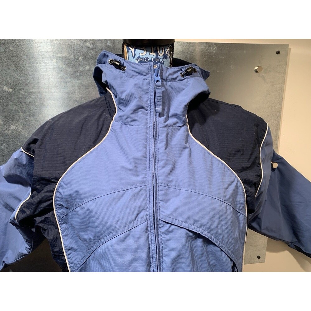 Columbia Insulated Jacket Hooded Two Way Full Zip Women's Small Blue/Navy